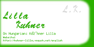 lilla kuhner business card